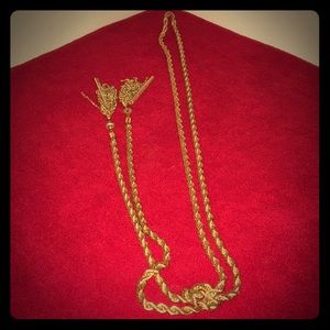 Iced Gold Lariat Necklace